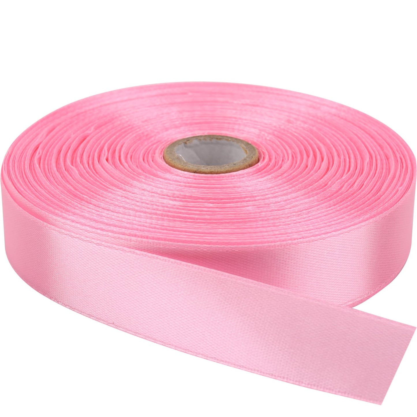 Single-Faced Sash Pink Ribbon - 1/2 Inch x 50 Yards Bulk Roll - Decorative Gift Wrapping, Crafting, Hair Bows, Wedding Party Decorations BST220