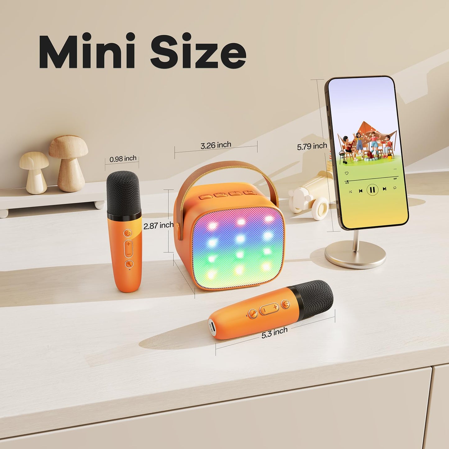 YLL Karaoke Machine for Kids, Portable Mini Speaker with 2 Wireless Microphones, TOP Kids Gifts for Girls Ages 3, 4, 5, 6, 7, 8, 9, 10+ Years Old, 4-12th Birthday Singing Present Toy Party (Purple)