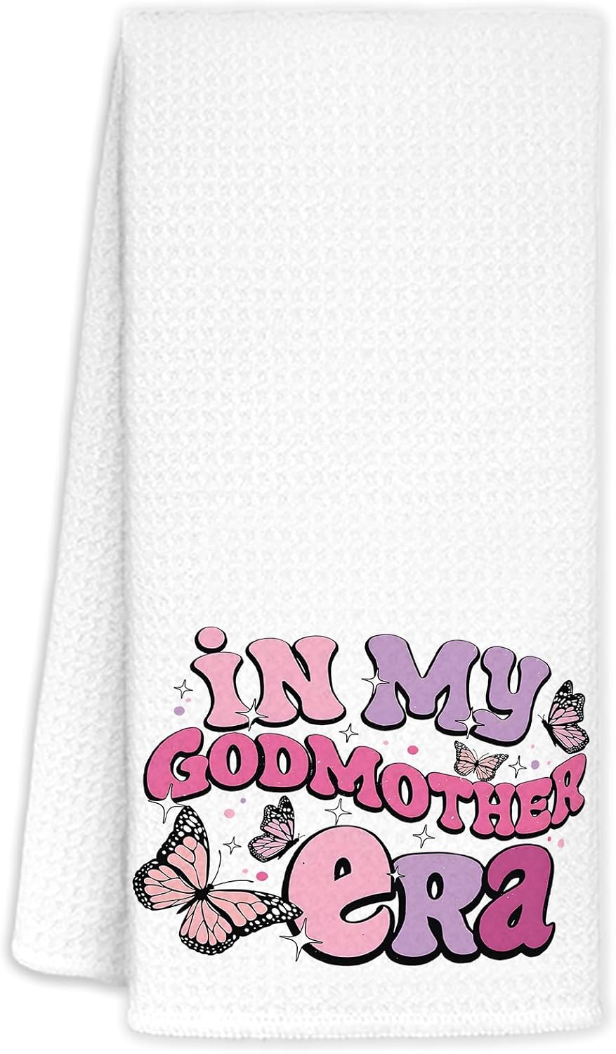 Trendy in My Godmother Era Kitchen Towels, Godmother Dish Tea Towels for Kitchen Decor, God Mother Gifts from Godchild Hand Towels for Bathroom Decor, 16x24 Inch BST202