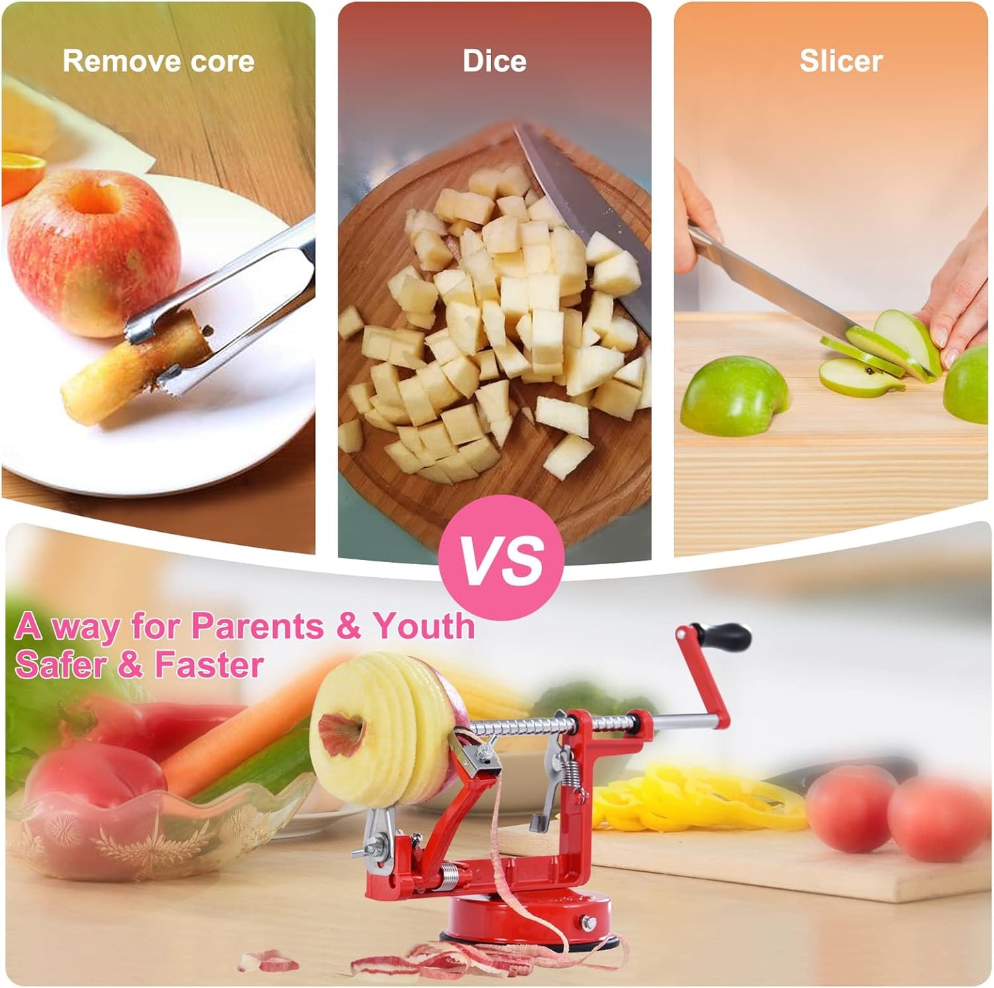 Apple Peeler, Slicer Corer Potato Peelers 3 In 1 16