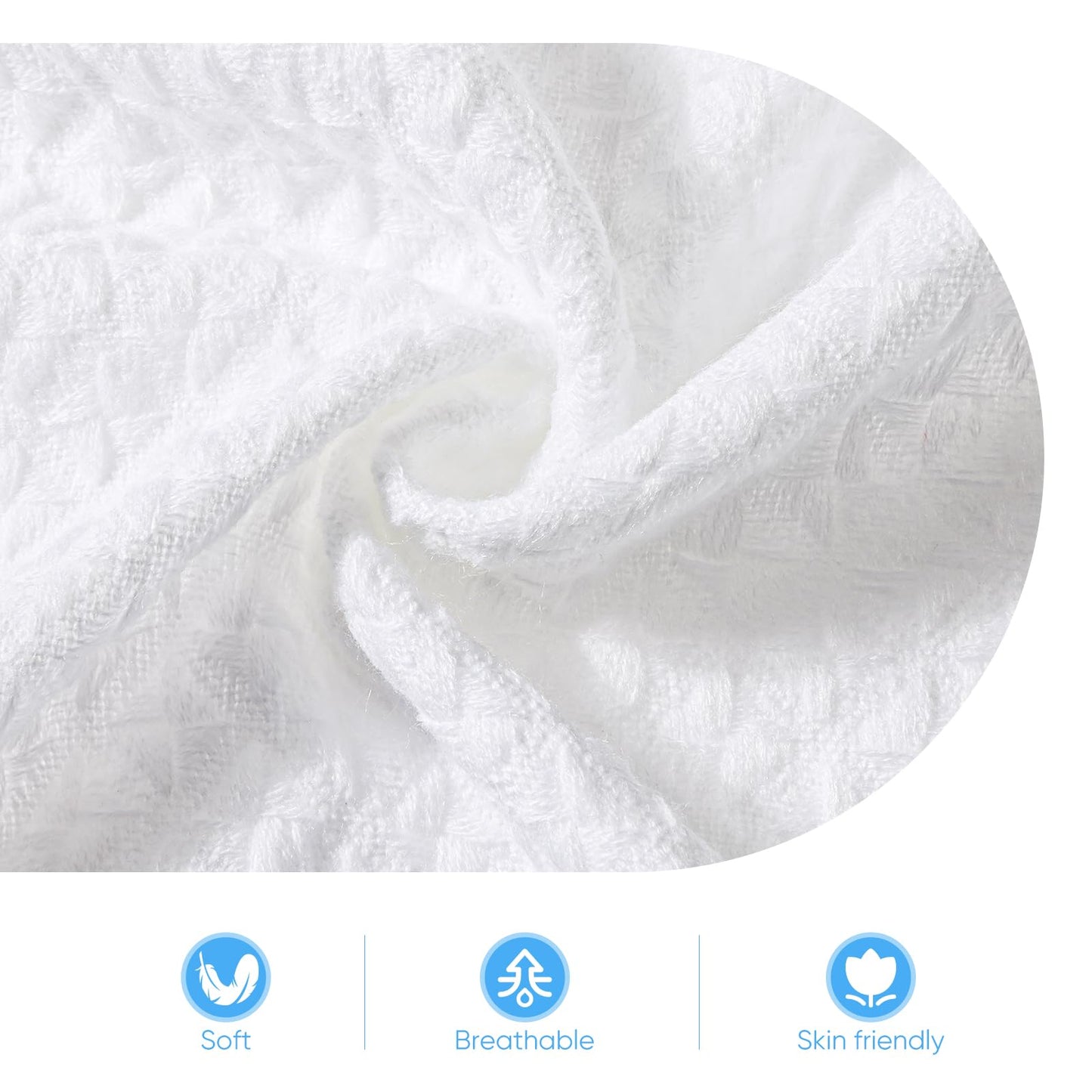 Baby Blanket White Baptism Gifts for Girl Boys First Communion Christening Christian Gifts for Kids White Soft Crochet Knitted Towel BST326H