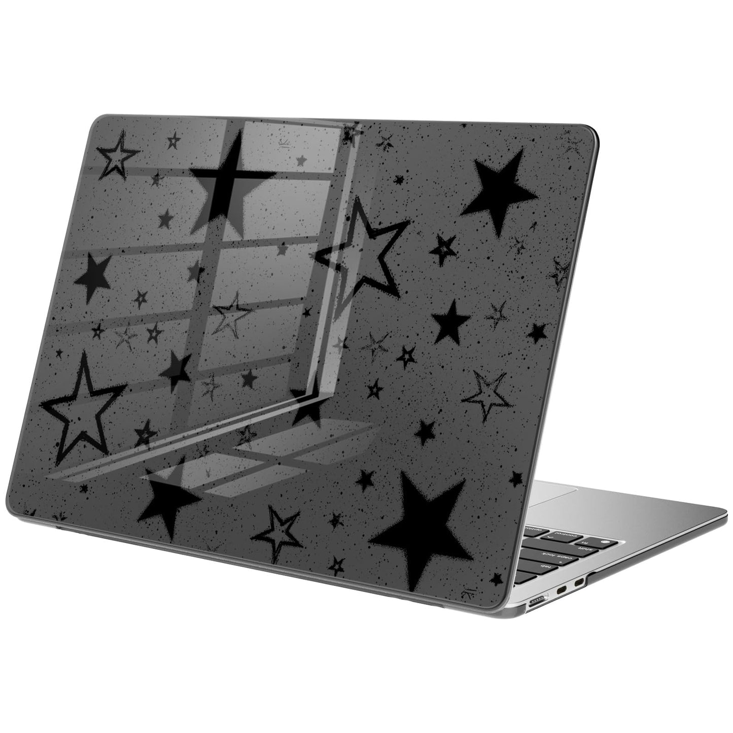 Compatible with MacBook Air 15 inch Case M5 M4 M3 M2 2026-2023 Release A3448 A3241 A3114 A2941, Cute White Polka Dot Protective Hard Shell Clear Black Cover for Mac Air 15.3 inch WN420