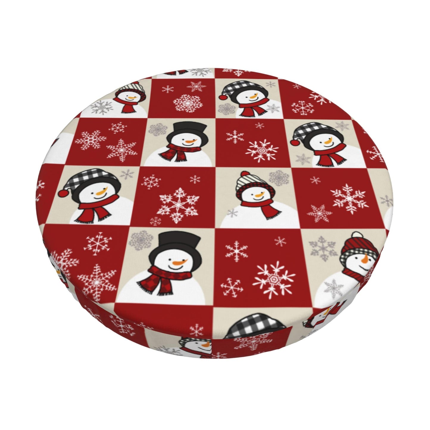 Heart Round Bar Stool Cover - Pink Red Love Heart Chair Seat Cushion Slipcover 12 Inch for Restaurant Cafe Hotel Bar BST202