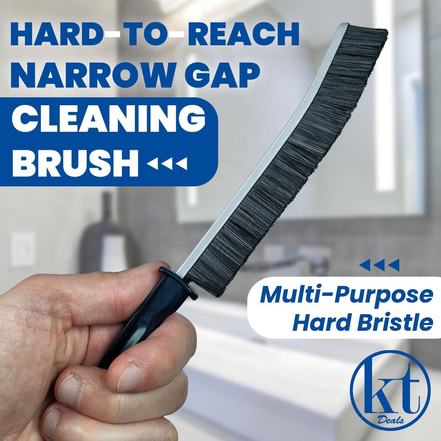 6pcs Hard Bristle Crevice Cleaning Brush Set, Grout Brush, Skinny Scrub Brush Thin Cleaning Brush for Tight Spaces Corner Brushes Gap Cleaner Tool for Bathroom Tiles, Kitchen, Shower, Window Tracks BST220