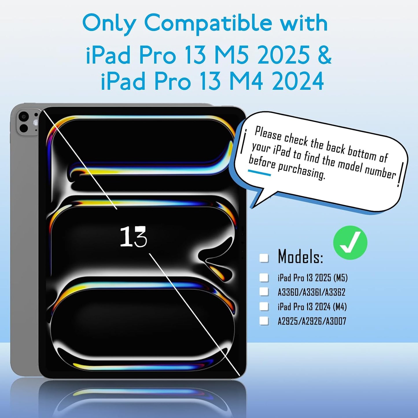 MOBDIK Tempered Glass Screen Protector Compatible with iPad Pro 13 inch M5 2025 / M4 2024 Ultra Clear, Anti Scratch, Case Friendly, EZ Kit 1 Pack WN420