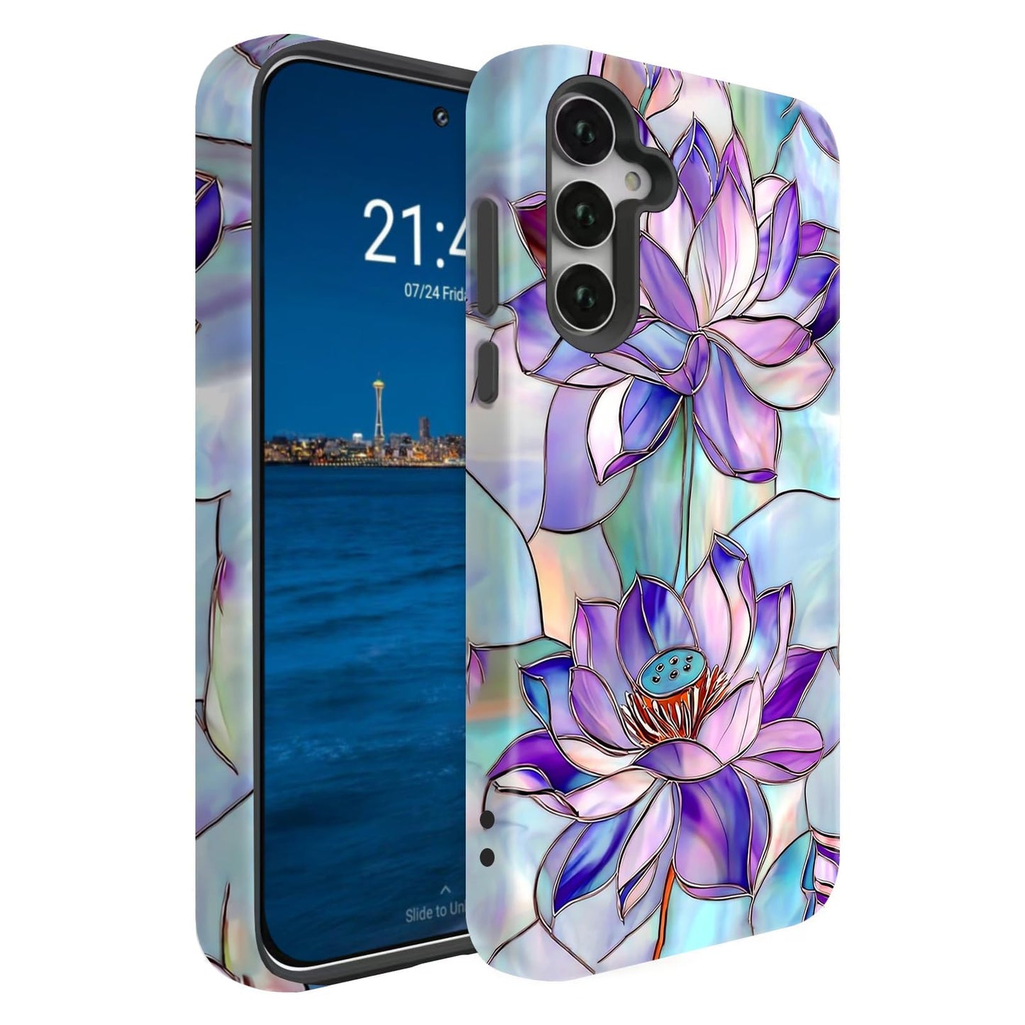 Compatible for Samsung Galaxy A15 5G Case, Dual Layer Heavy Duty 2 in 1 Shockproof Protective Phone Case,Burnt Wood American Flag WN420