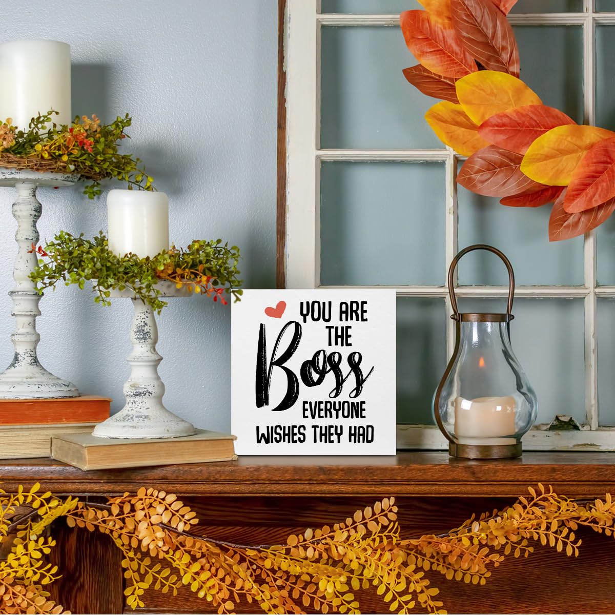 Inspirational Motivational Gifts Employee Appreciation Gifts Wood Box Sign | Daily Affirmations for Women, Little Reminders You are Enough Wooden Box Desk Decorative Sign for Office Desk Table Shelf BST202