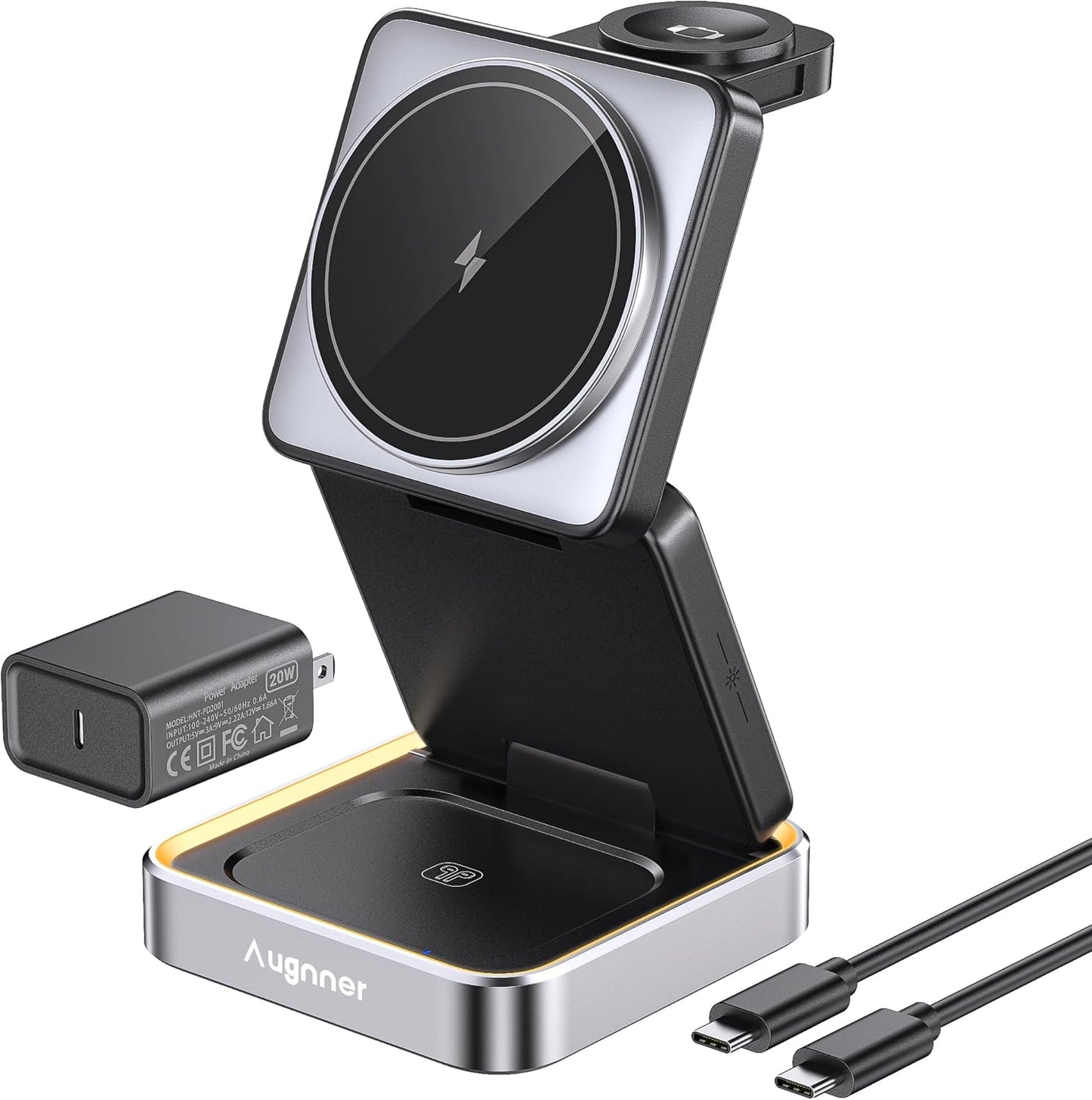 Augnner Foldable Magnetic 3 in 1 Wireless Charge 7071