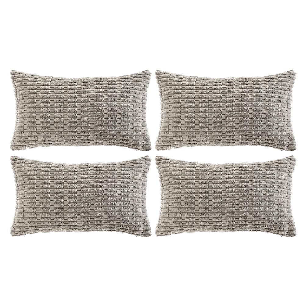 Fancy Homi 4 Packs Decorative Throw Pillow Covers for Living Room Couch Bed, Modern Farmhouse Boho Home Décor Accent Cushion Case, 26" x 26", Peach BST220