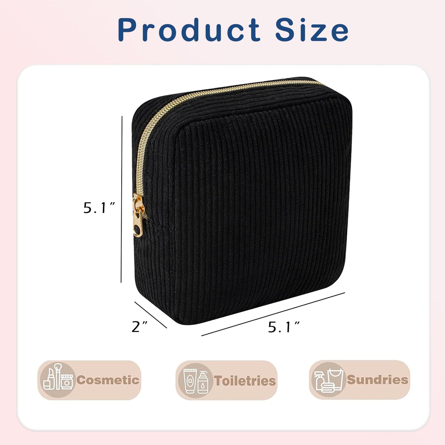uekeboag Cute Small Corduroy Zipper Makeup Bag, Mini Coquette Aesthetic Pouch with Bear Pattern for for Purse,Key Pocket Lipstick Bag Card Holder Data Cable Organizer (12Hot Pink) BST220