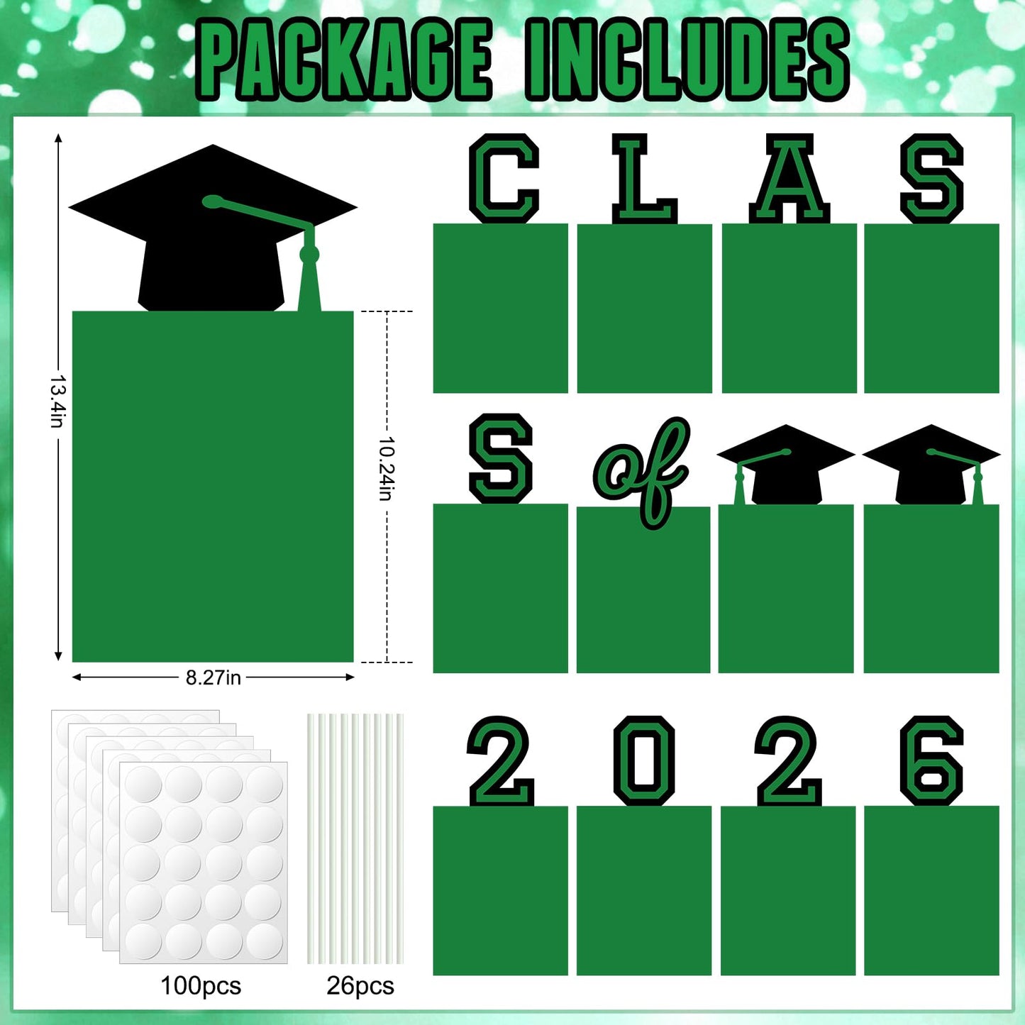 12 Pcs Graduation Photo Yard Sign Decorations 2026, K-12 Grade Graduation School Picture Frame Lawn Sign with Stakes for Kindergarten Middle High School Class of 2026 Grad Party Decorations, Red WN420