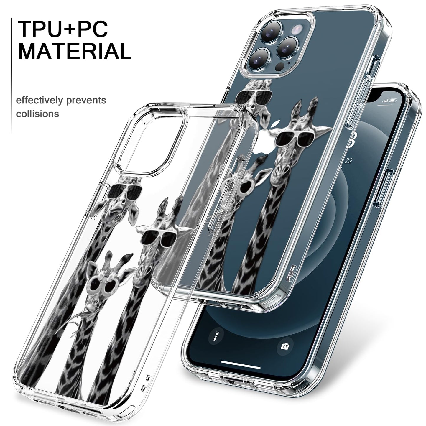 bicol for iPhone 12 Pro Max Case with Screen Protector and Camera Lens Protector - Fashionable Flower Floral Designs for Women Girls - Shockproof Acrylic Clear Phone Cover 6.7" - Blooming Flowers WN420