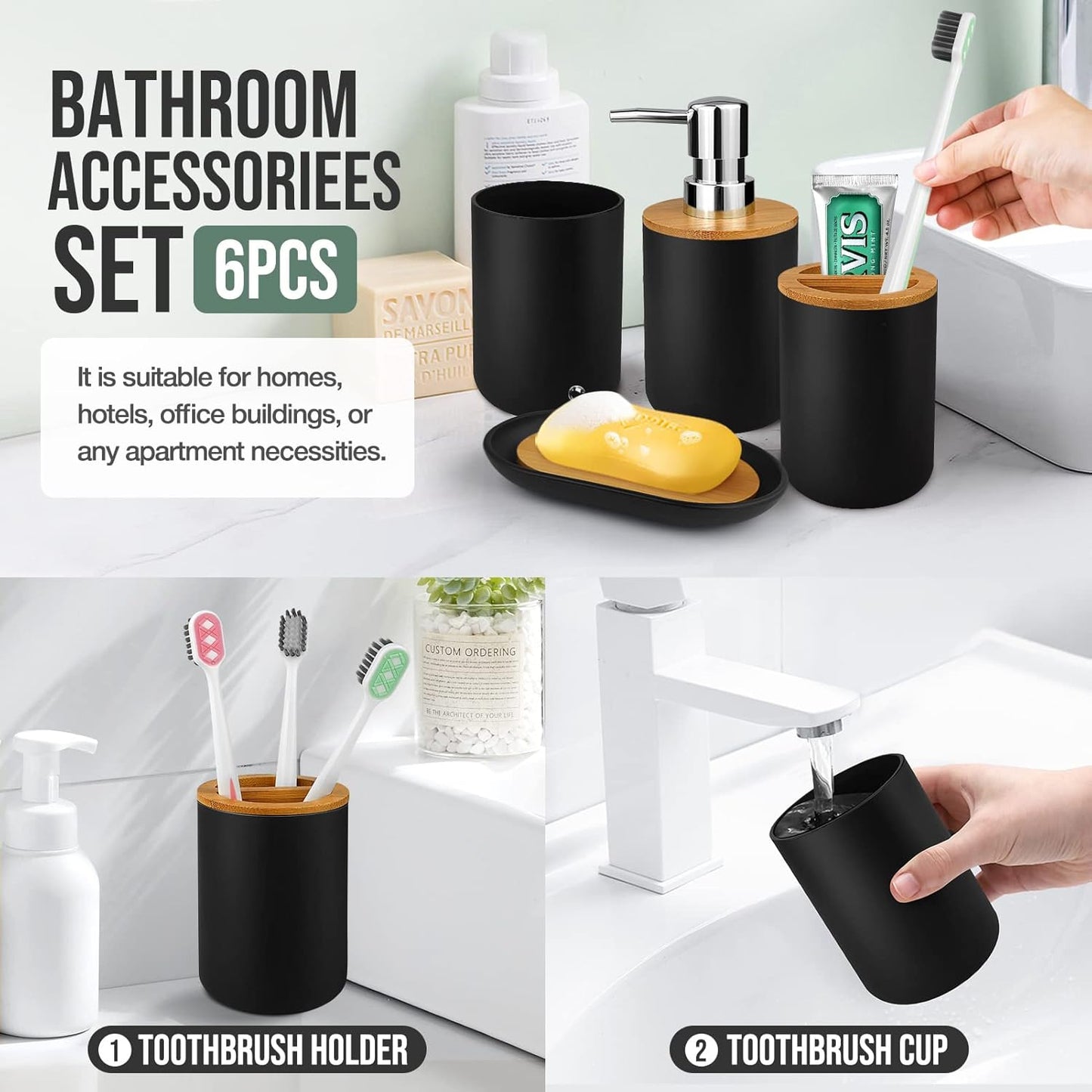 6 PCS Bathroom Set 80