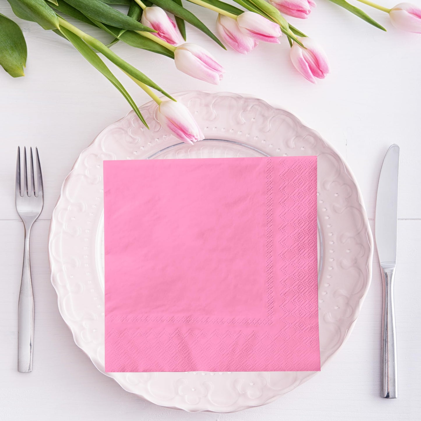 60Pcs Galentines Day Paper Napkins,Pink Heart Galentine's Gang Napkins for Girl Ladies Valentine‘s Day Party Supplies (Galentines Day) BST326L