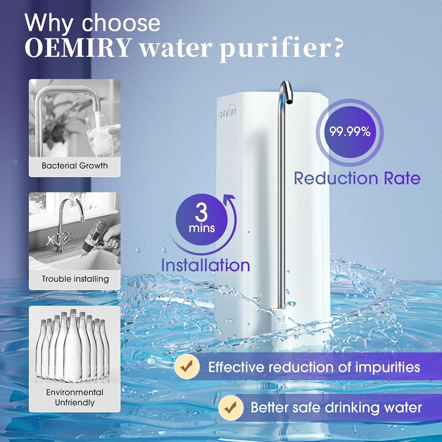 OEMIRY Countertop Water Filtration System OM-CF04 38