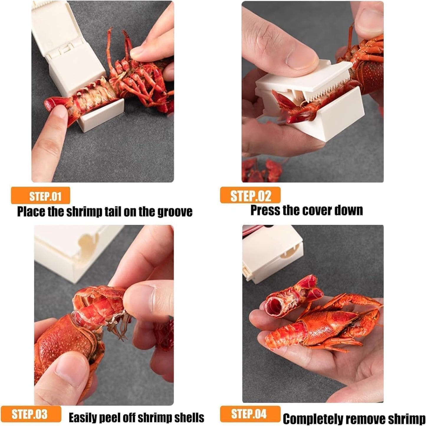 Crawfish Peeler, Crawfish Shucker, Crayfish Shelling Device Shrimp Peeler Kitchen Gadgets, Shrimp Peeler and Deveiner Tool,Universal Crayfish Shelling Device,Household Restaurant Easily Remove【3pcs】 WN420