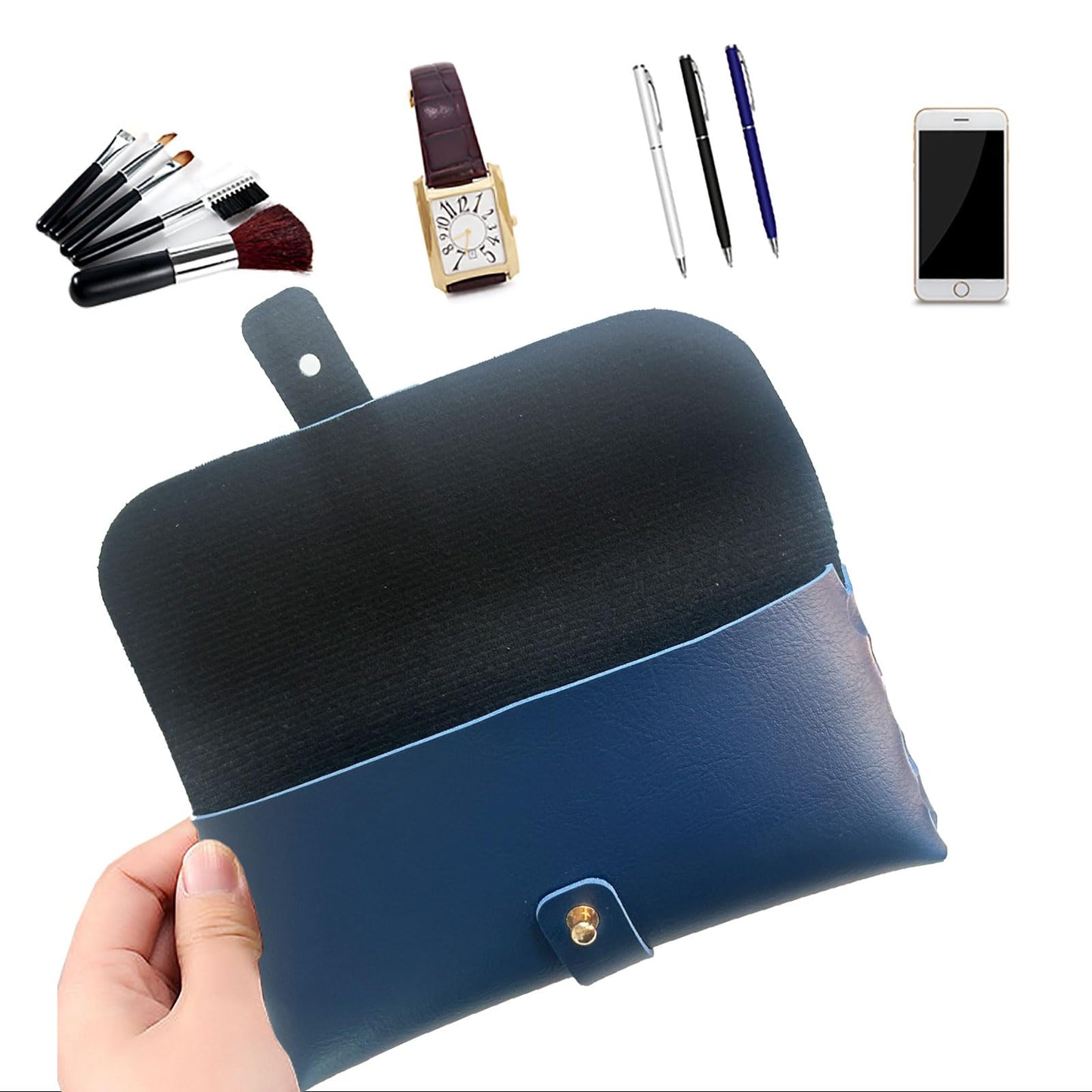 Glasses storage bag Travel sunglasses myopia glasses storage bag Fashion leather storage bag WN420