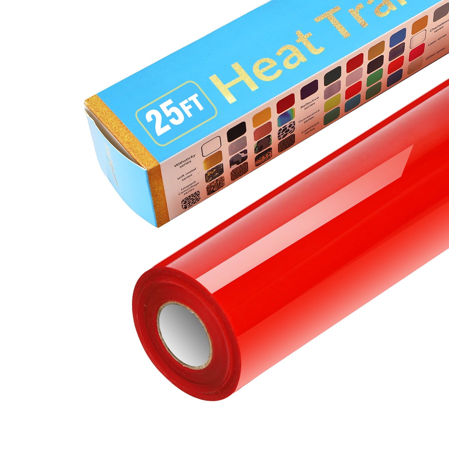 Golden Heat Transfer Vinyl Rolls 12 Inch by 12feet Roll HTV Iron on Vinyl DIY for T-Shirt Easy to Cut & Weed for Heat Vinyl Design Glossy (12Ft, Golden) WN420
