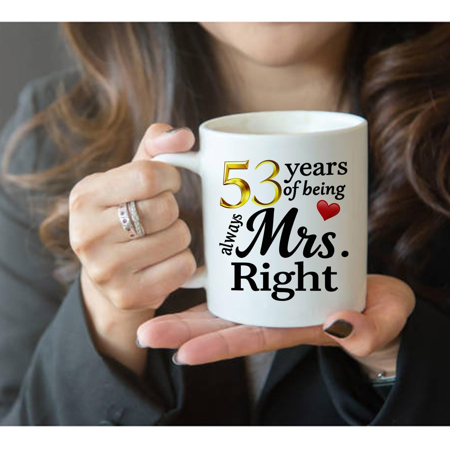 10 Year Anniversary For Couple Coffee Mugs Set of 2-10th Wedding Gifts Decorations for Parents Grandparents Husband Wife Him Her 11oz (10th) BST220