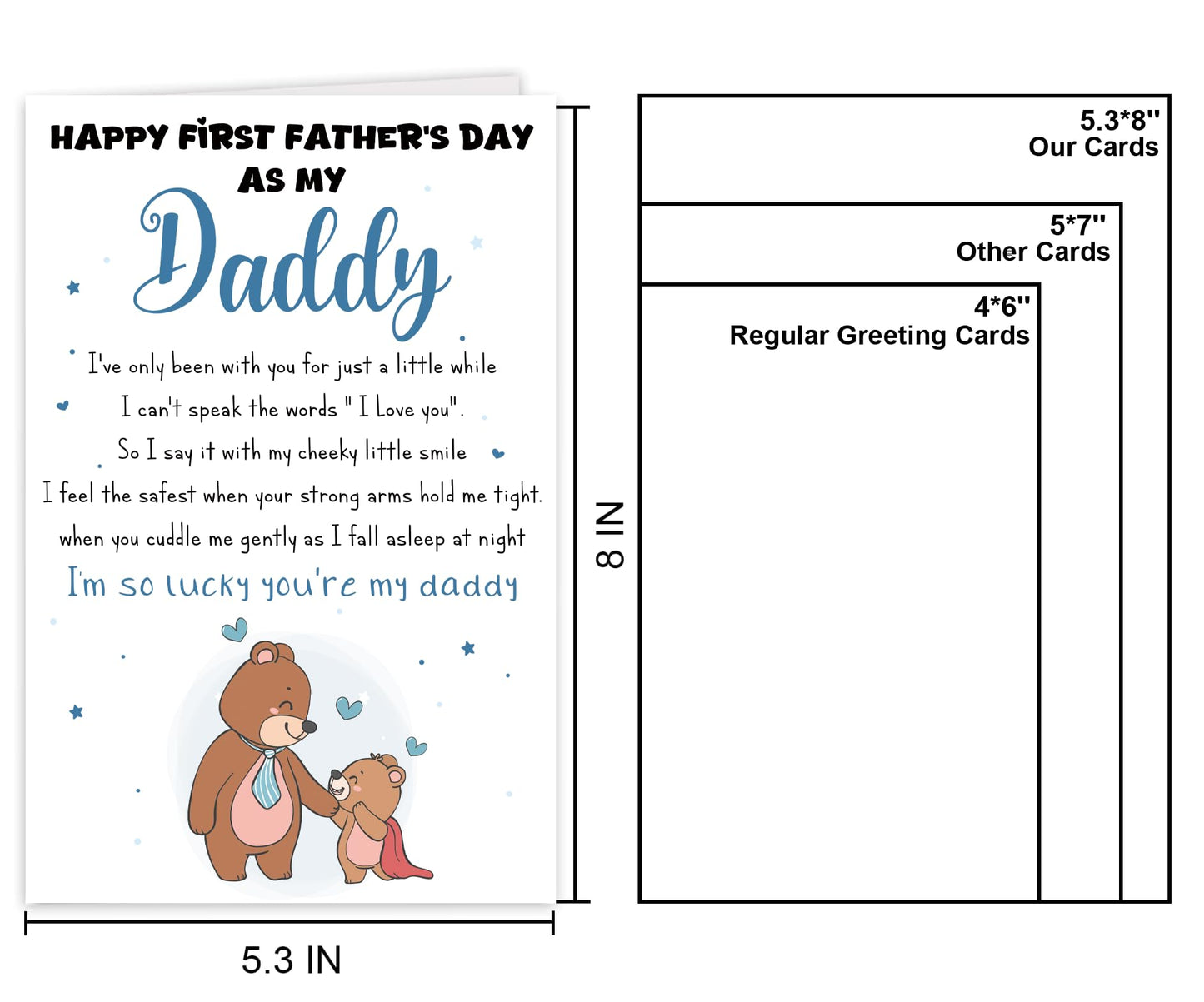 Funny Fathers Day Card for Dad Stepdad Bonus Dad Husband Grandpa, Humorous Happy Father's Day Card Gift from Son Daughter Grandson Granddaughter, Unique Fathers Day Card for Him BST202