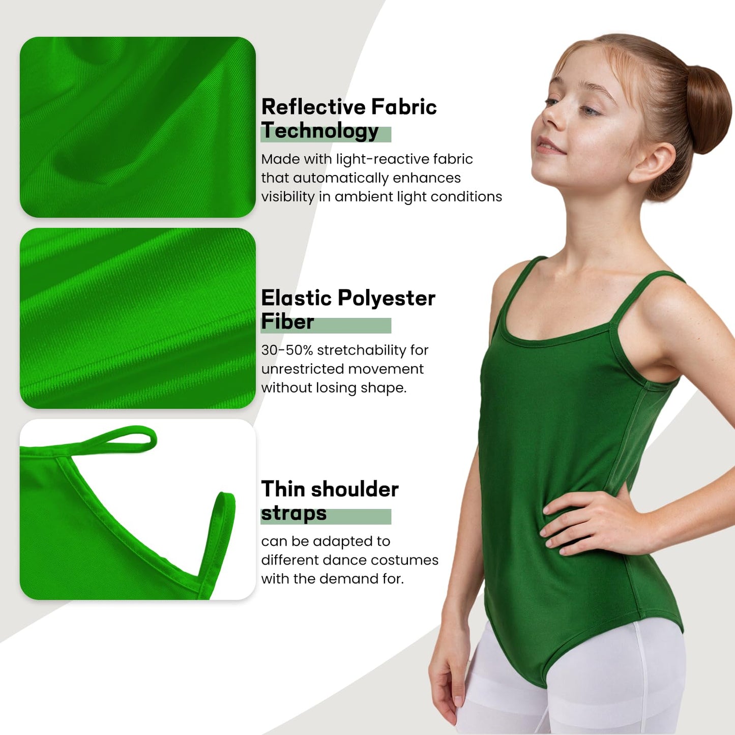 Wildarms Girls Camisole Ballet Leotard Dance Wear | Girls camisole leotard features an unlined single-layer polyester fabric designed for lightweight costume layering WN420