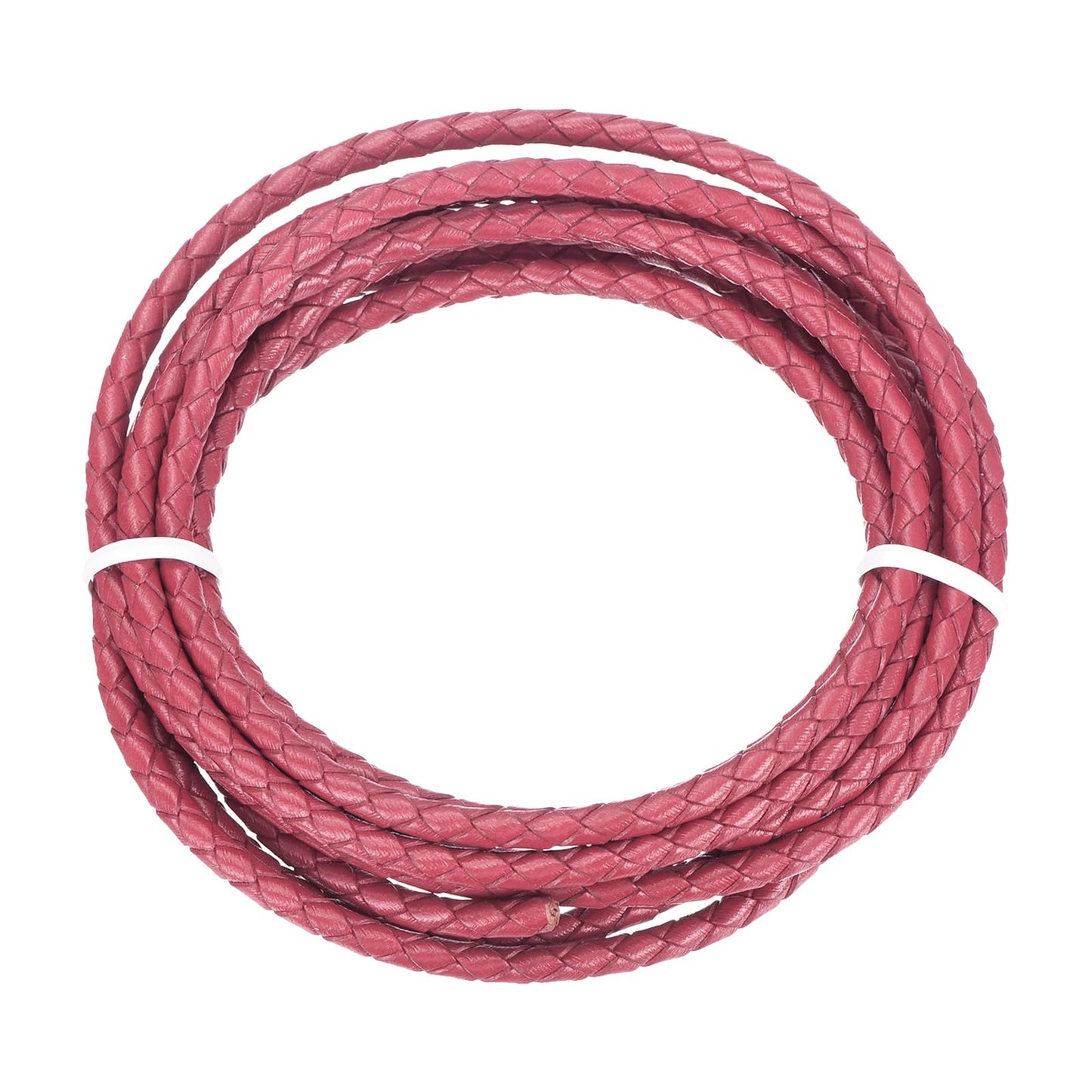 MECCANIXITY 1.1 Yards Bolo Tie Cord 6mm Diameter Round Braided Leather Strip 1 Meter Long for Bracelet Necklace Beading, Yellow WN420
