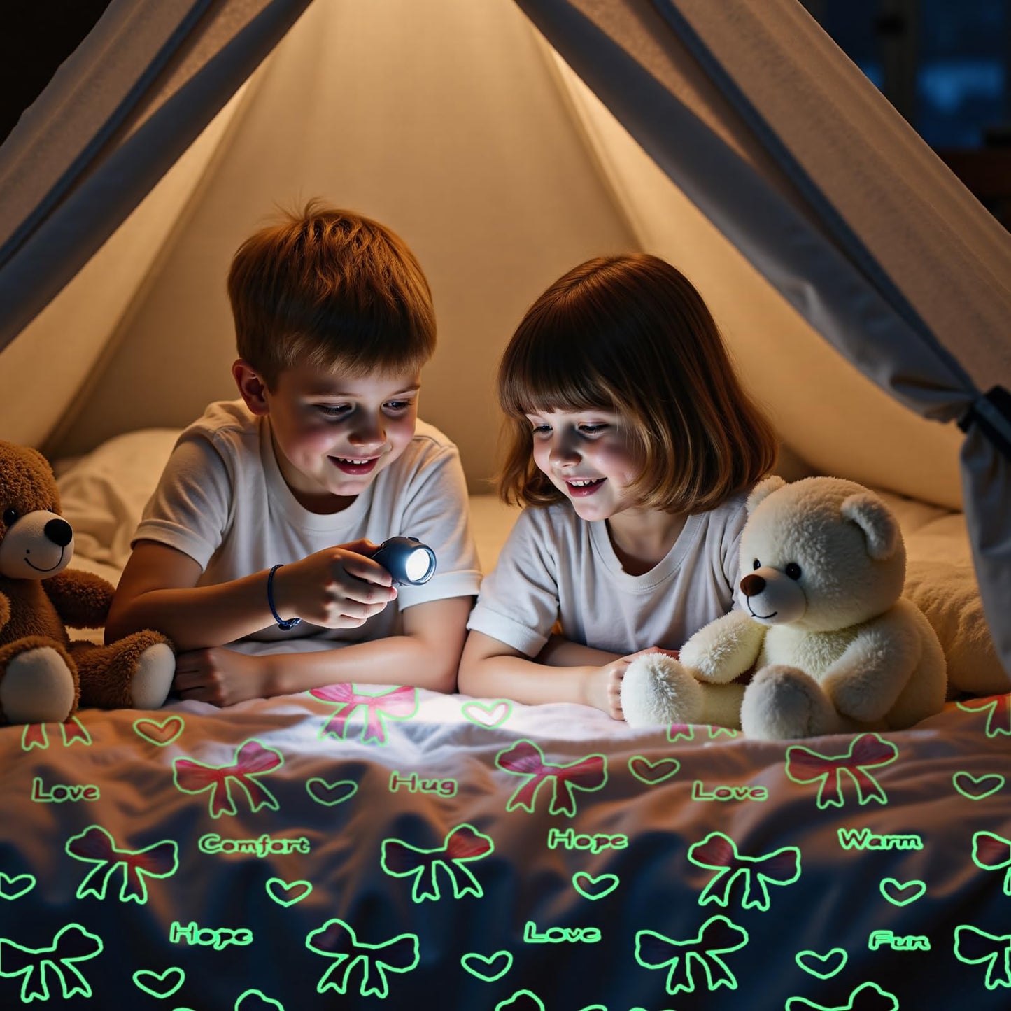 Wajade Unicorn Gifts for Girls - Glow in The Dark Unicorn Blanket Birthday Christmas Decor for Kids Age 3 4 5 6 7 8 9 10 11 12 Years Old Teens Child Toddler Throw Violet 60"x80" BST202