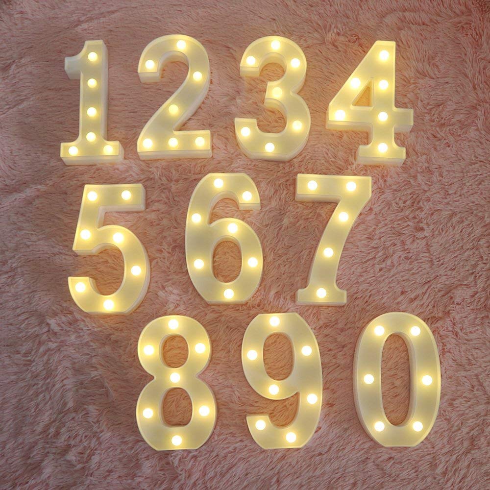 MUMUXI Marquee Light Up Letters | Large Light Up Numbers | Battery Powered and Bright with Every Letter of the Alphabet | For Wedding, Birthday, Party, Celebration, Christmas or Home Decoration (0) BST220