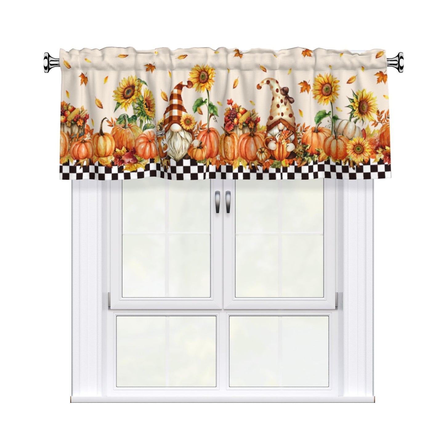Easter Valances for Windows - Pink Spring Cafe Curtains Floral Bunny Short Curtains for Living Room Bathroom Bedroom Basement BST202