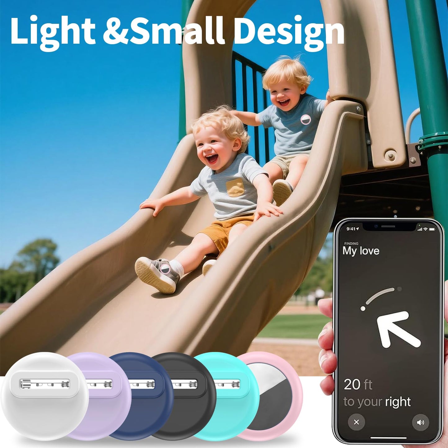 [4 Pack Family Set] Case Compatible with Apple AirTag Holder, 2 Keyring + 2 Pin-Style Secure Protectors, Durable Silicone Anti-Loss Shockproof GPS Cover for Kids, Pets, Bags, Luggage Tracking WN420