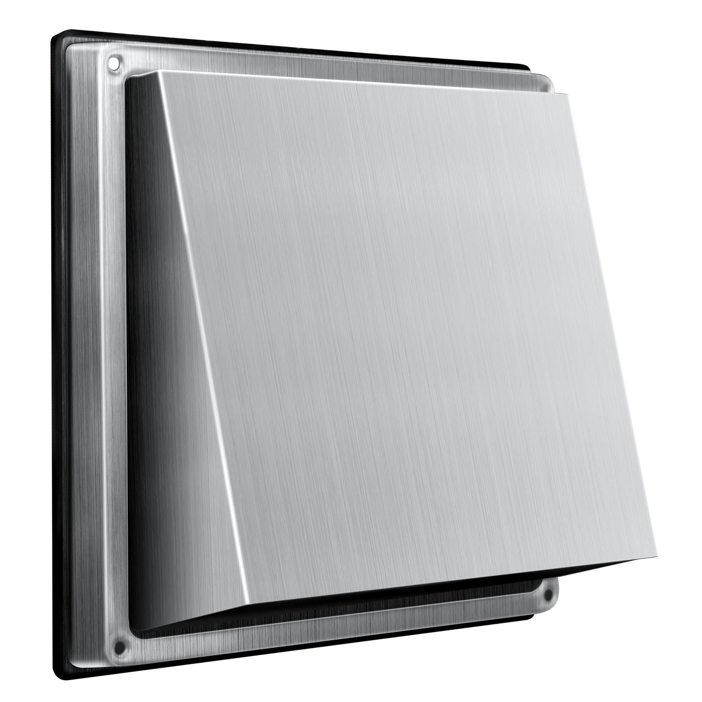 4-Inch External Extractor Wall Vent, Outdoor Stainless Steel Wall Exhaust Vent with Bird Screen, Dryer Vent Cover with Rubber Seal Cushioned Non Return Flap, Outside Airflow Vent Replacement Hood BST220