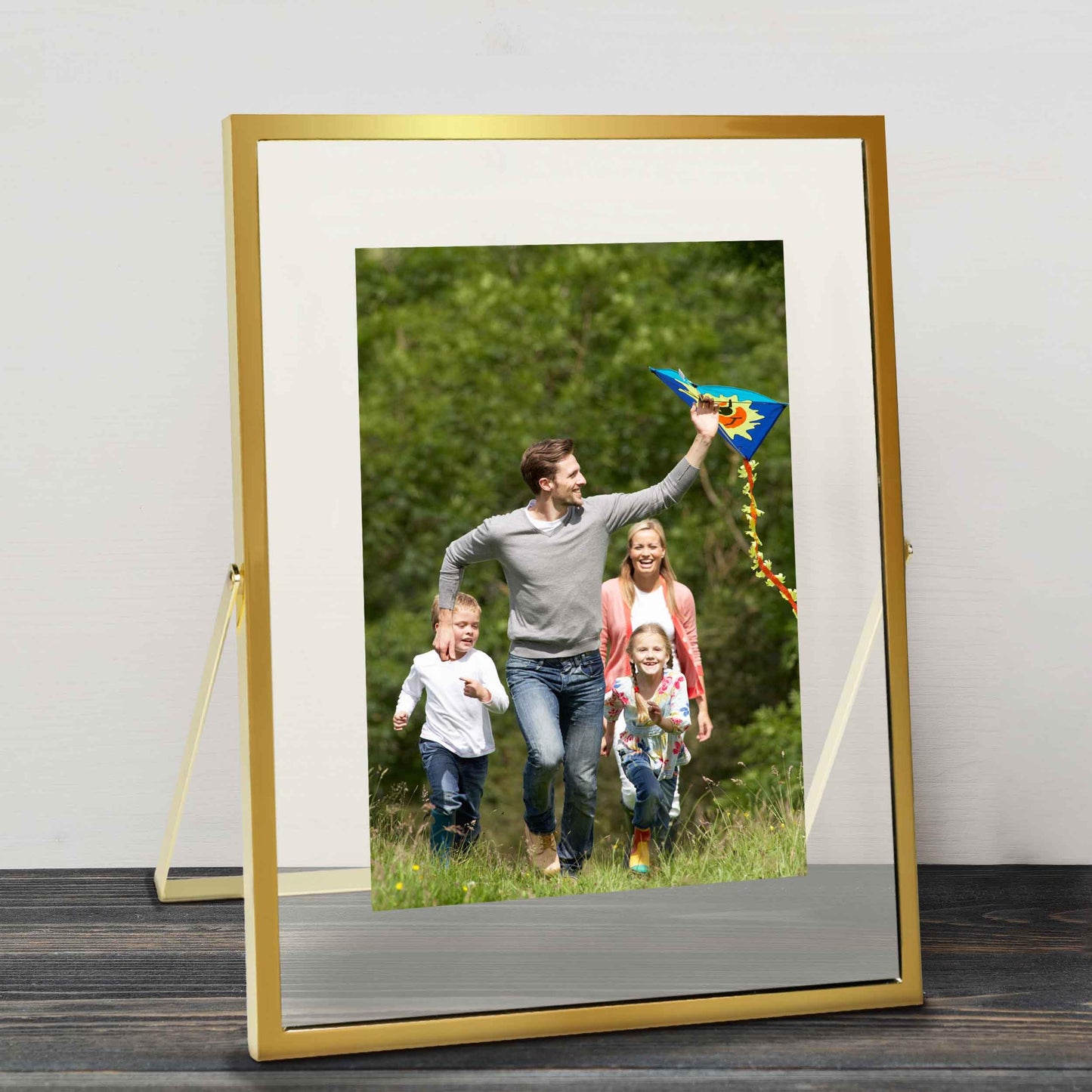 Gold Floating Frame 8x10 Gold Frame (2 Set) Floating Picture Frame - Wedding, Decor, Display Memories - Fit 5x7, 6x8, 7x9, 8x10 BST220