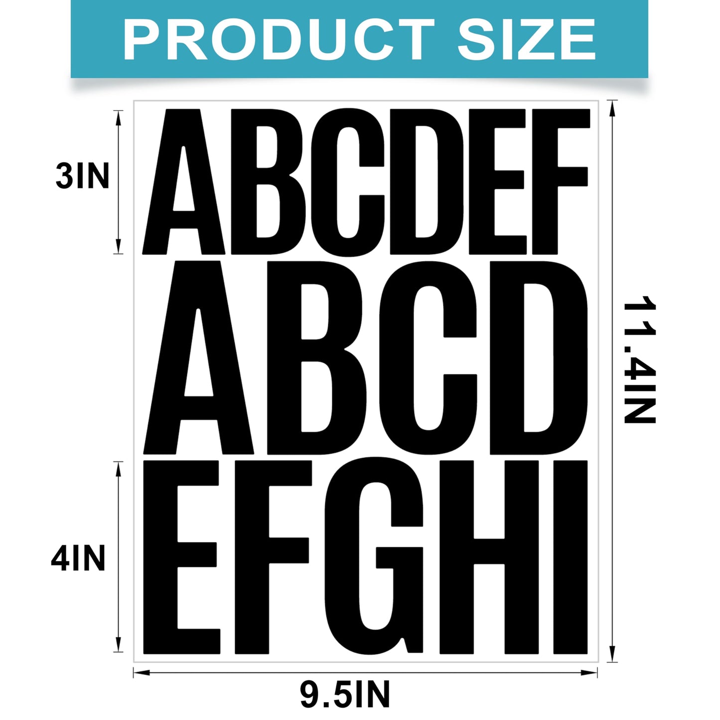 210Pcs 3-4 Inch Alphabet Stickers, 12 Sheets Vinyl Waterproof Letter Stickers, Self-Adhesive Large Stick On Letters for Class, Office, Arts, Crafts, Poster Board, Mailboxes, Handbook (White) BST220