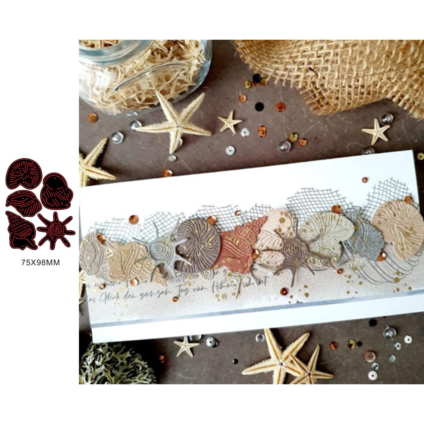 Lapoo Cutting Die for Scrapbooking, 3D Backgrounds Frame New Cutting Dies DIY Album Card Making Decor Paper Craft Metal Die Cuts Party Decorations (Flower Shadow 5.4 x 2.8 in) BST220
