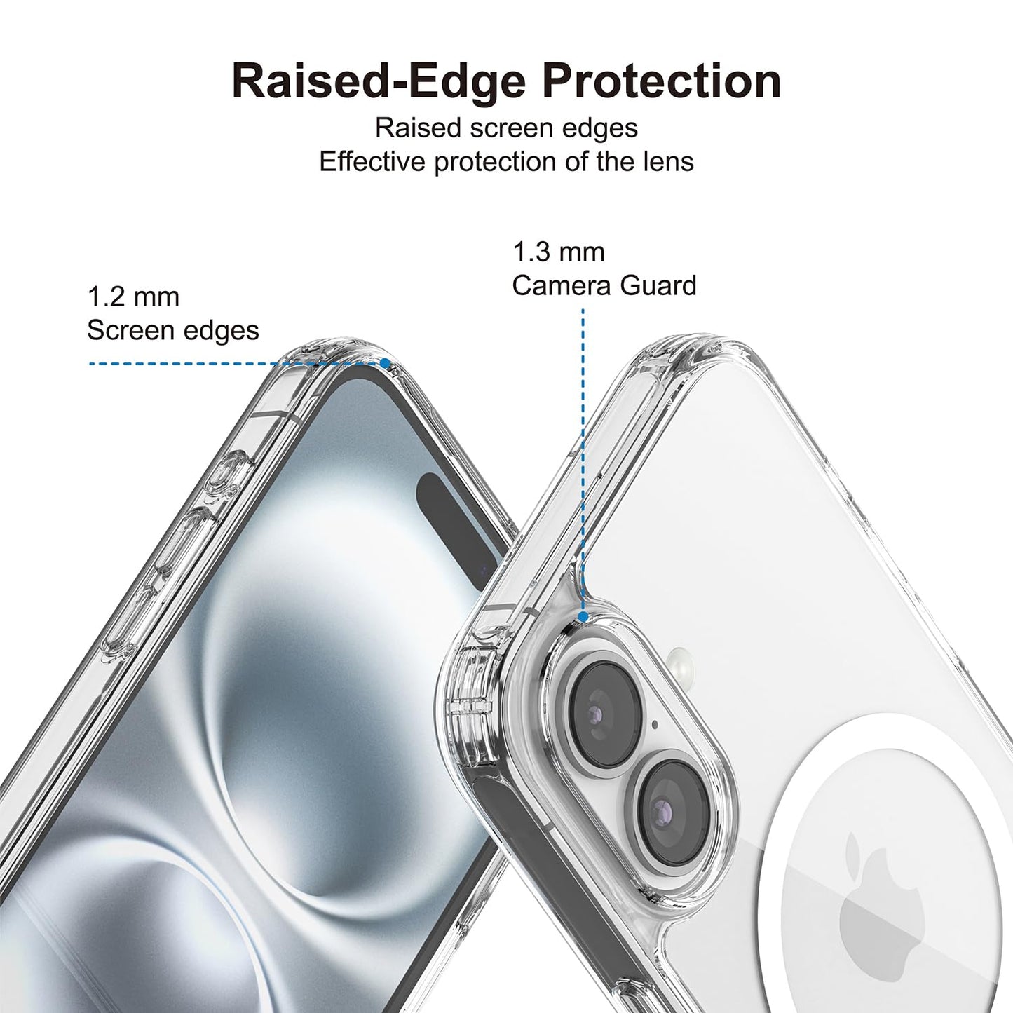 PULOKA for iPhone 14 Pro Transparent Case, Compatible with MagSafe, Clear Protector Slim Cover, Magnetic Phone Case for iPhone 14 Pro 6.1 inch Balck WN420