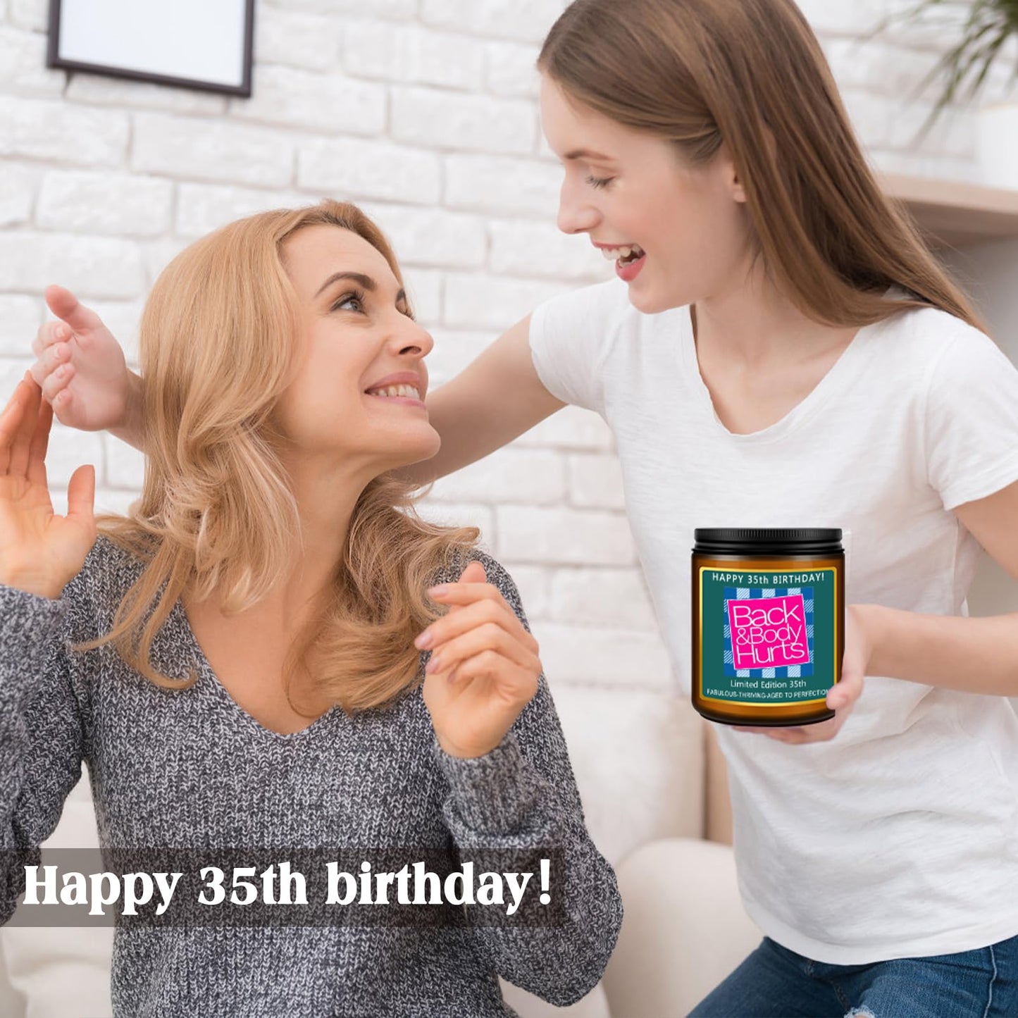 Happy 80th Birthday Decorations Gifts for Women Men, 80th Birthday Candles for Her Him, Funny 80 Years Old Ideas- Lavender Scented Candle BST326L