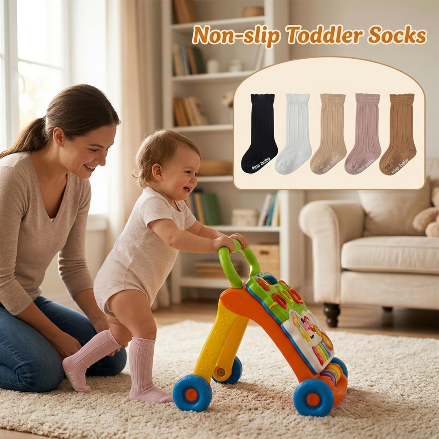 Toddler Girls Knee High Socks Soft Cotton Ruffle Long Tube Socks For Preemie Infant Newborn Toddler WN420