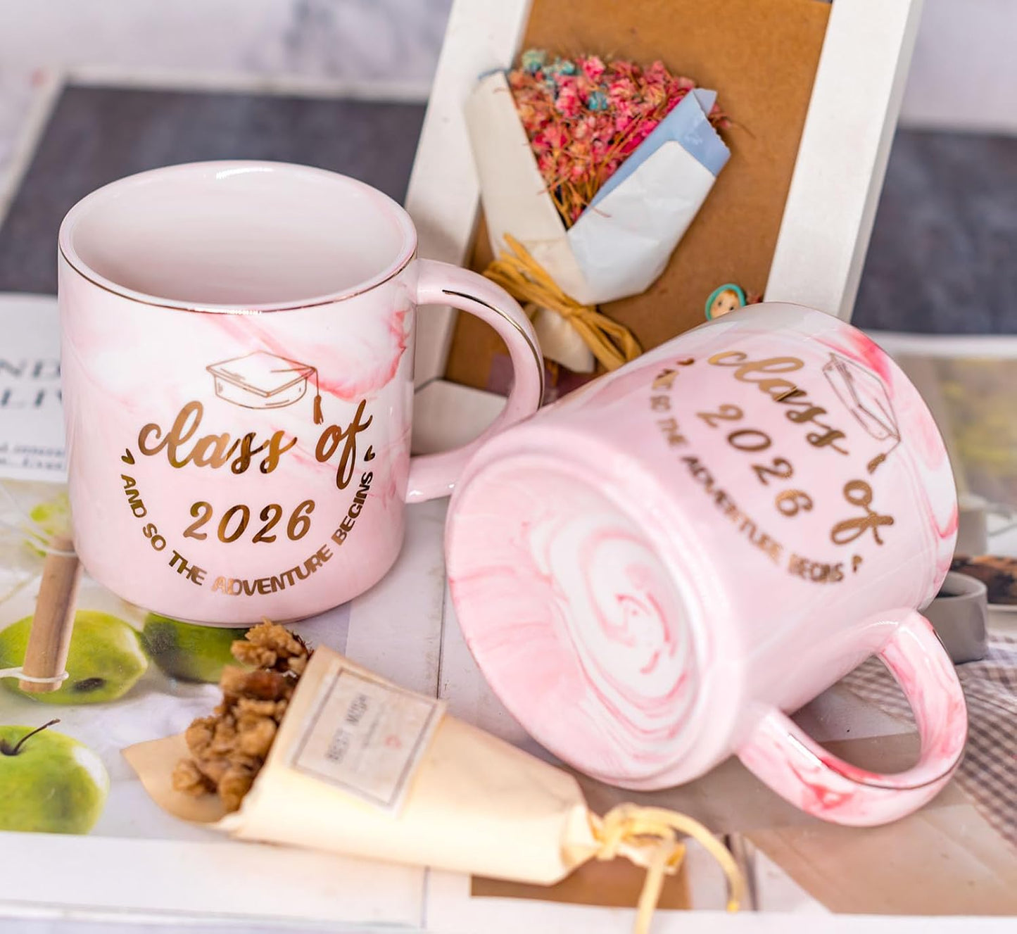 Graduation Gift for Her Women Daughter Sister Bestie - Cute Class of 2026 Coffee Mug - Novelty Senior Night Birthday Christmas Gits for College Master Phd 2026 BST202