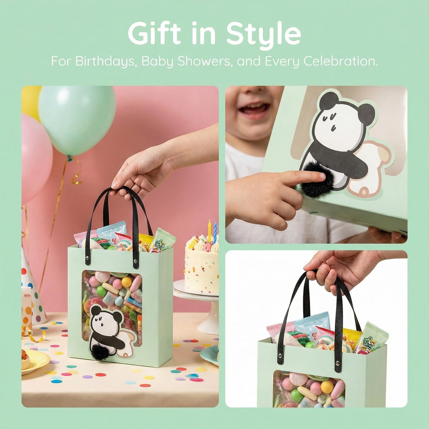 Premium Reusable Gift Bag with Matching Box, Durable Birthday Present Bag, Premium Paper Set for Wedding, Valentine's Party, Friends Celebration (Beige 1pack) BST202