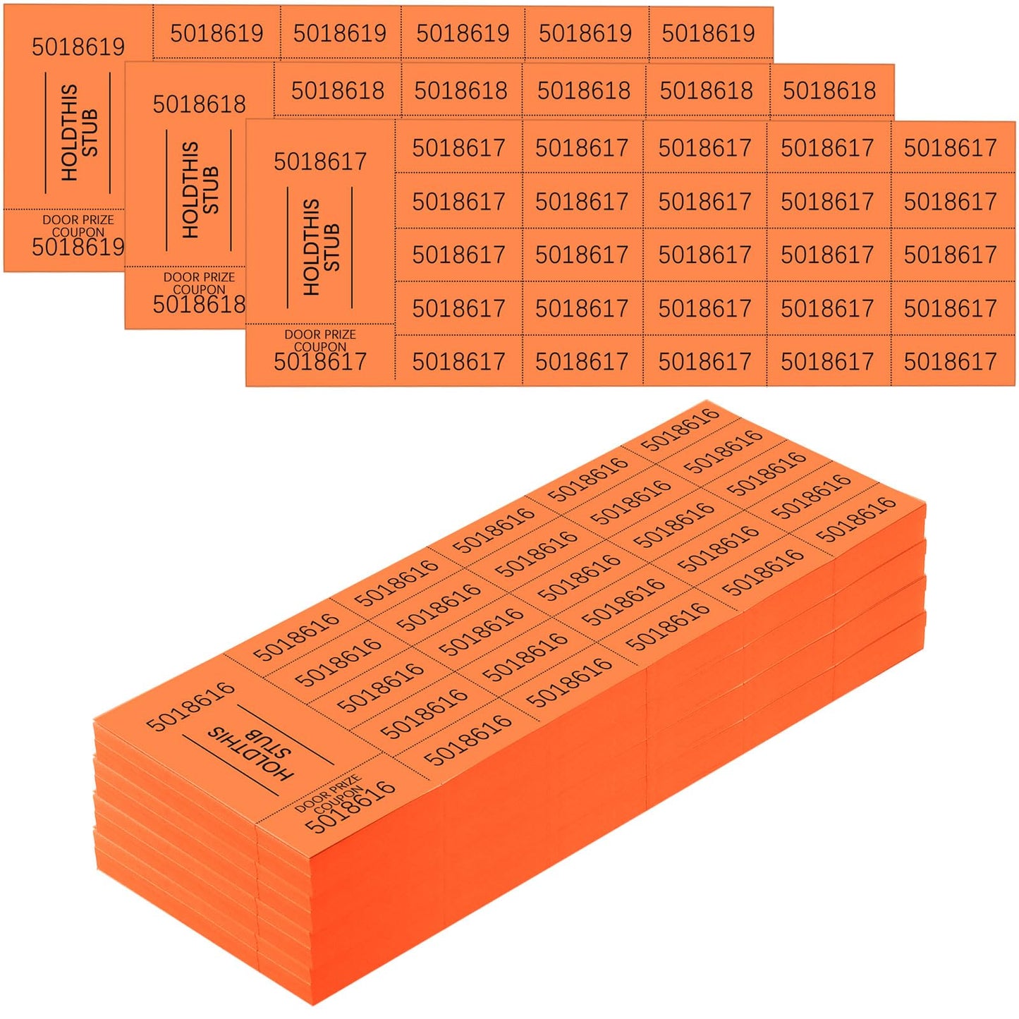 Kosiz 504 Sheets 25 Bid Raffle Ticket with Different Numbers Per Sheet Chinese Auction Tickets for Events Church Basket Auction Silent (Light Green)