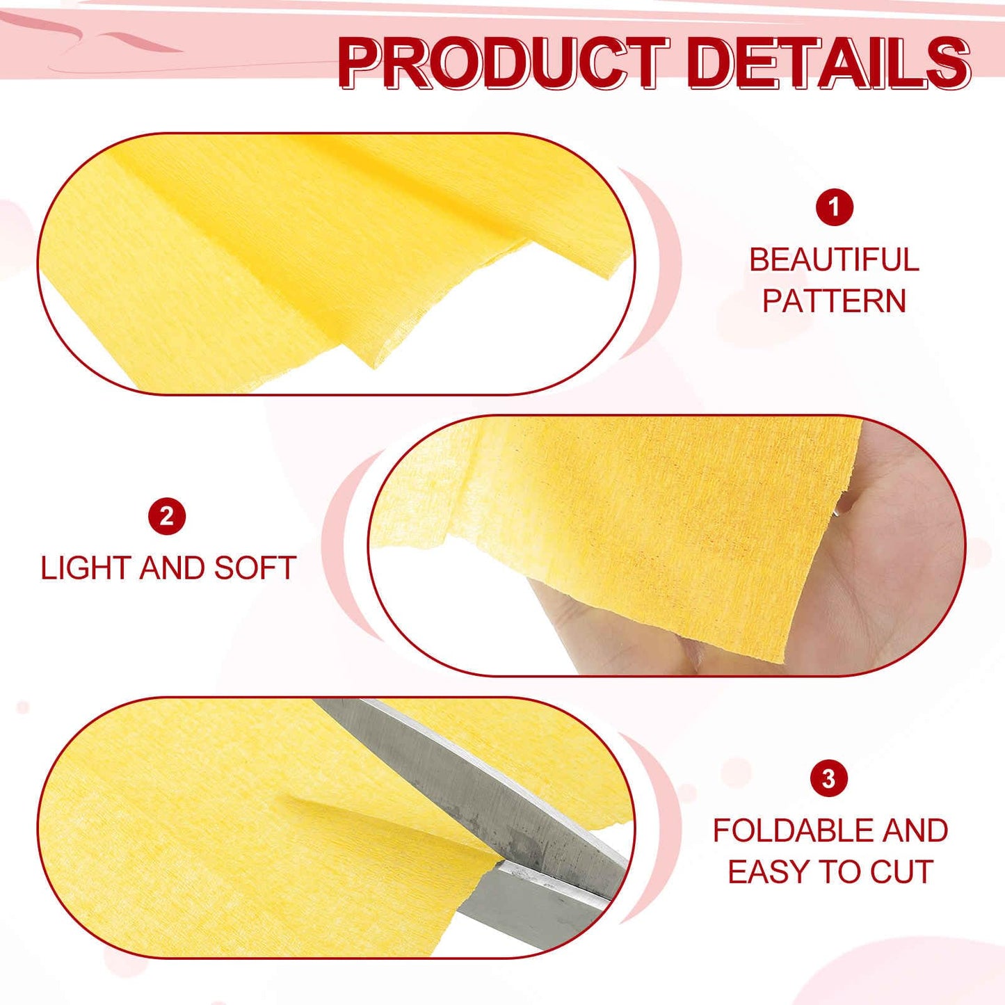 MECCANIXITY Crepe Paper Roll 7.5ft Long 20 Inch Wide for Wedding Ceremony Various Large Festivals Decoration, Light Champagne BST326L