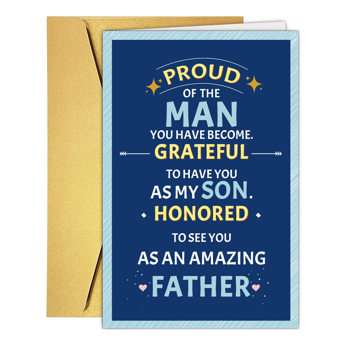 Funny Fathers Day Card for Dad Daddy Bonus Dad, Cute Cards for Fathers Day, Father's Day Cards from Son Daughter, Father's Day Cards Gift For Men Him BST202