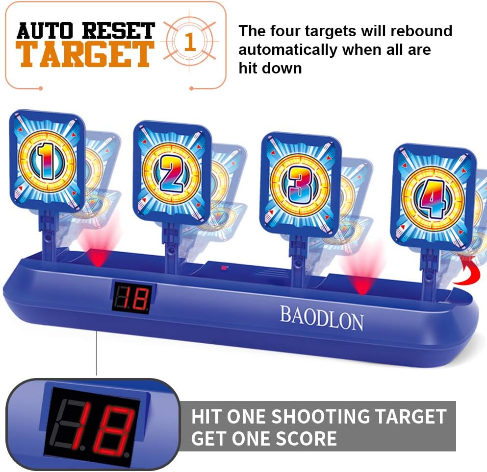 BAODLON Digital Shooting Targets with Foam Dart Toy Gun 101
