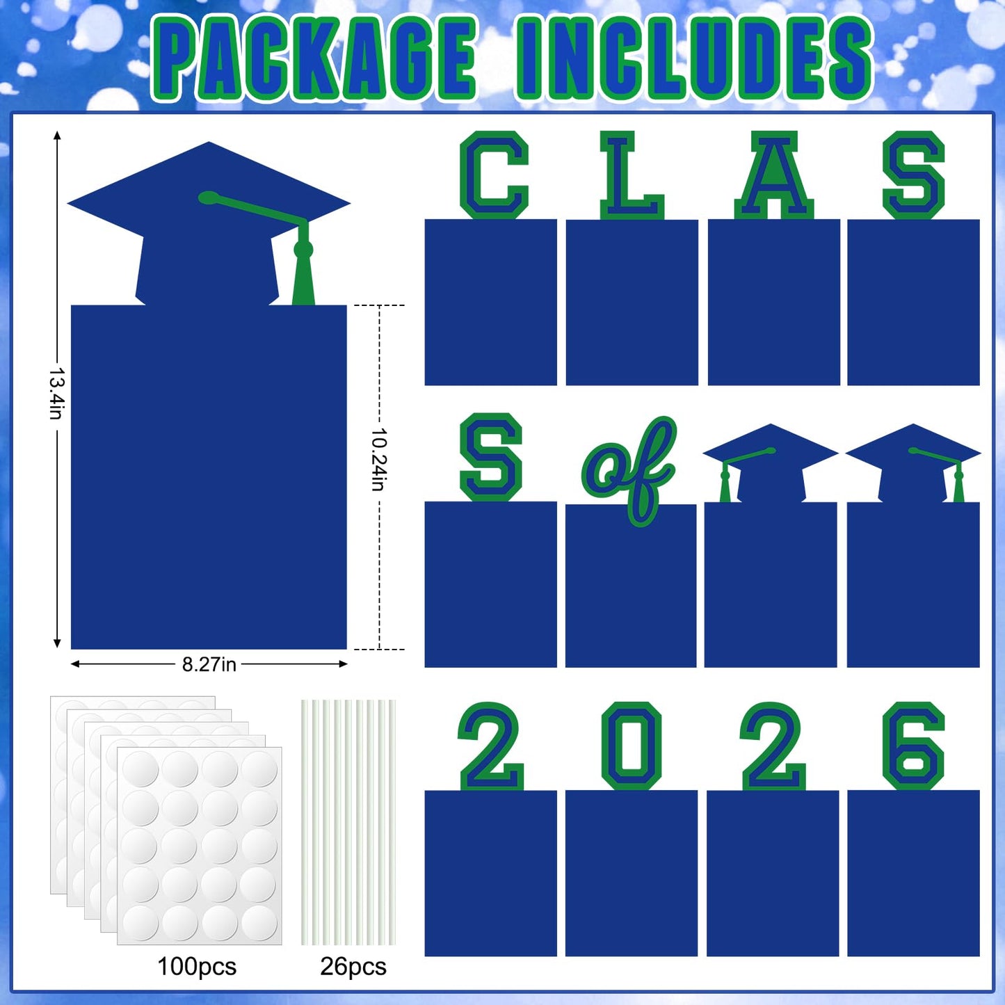 12 Pcs Graduation Photo Yard Sign Decorations 2026, K-12 Grade Graduation School Picture Frame Lawn Sign with Stakes for Kindergarten Middle High School Class of 2026 Grad Party Decorations, Red WN420