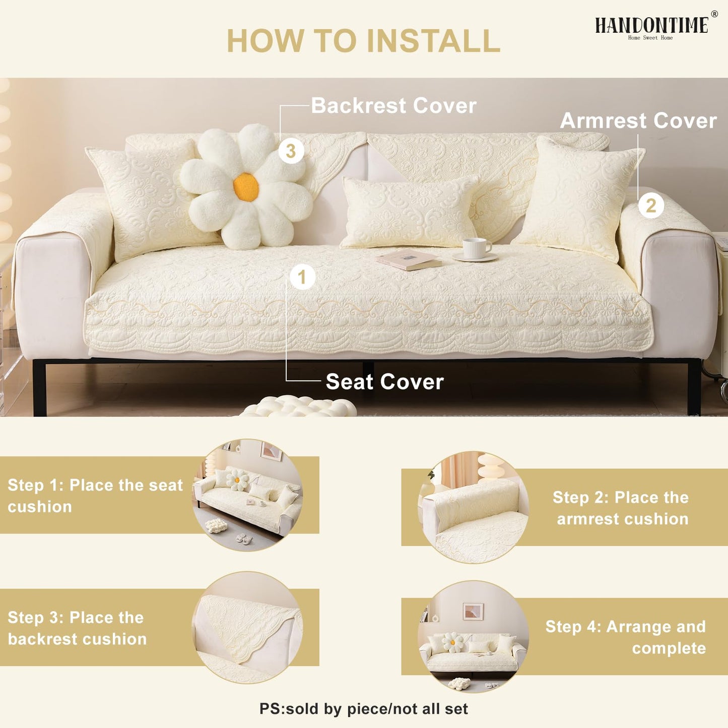HANDONTIME Fuzzy Dog Couch Cover Washable, Pet-Friendly Sofa Covers Non-Slip Geometric Jacquard Pet Protector Furniture Cover for 3 Cushion Sofa Cozy Fuzzy Dog Mat for Couch (Grey, 35.4" x 70.9") BST202