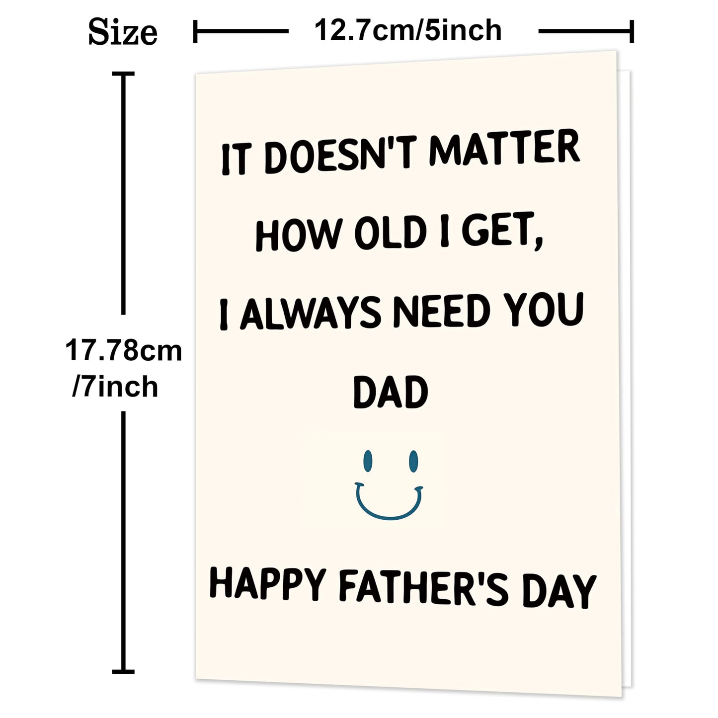 Fathers Day Card,Fathers Day Cards Gifts Decorations for Dad from Daughter Son,Happy Father's Day Cards Gifts Ideas with Envelope,Funny Sweet Dad Card BST220