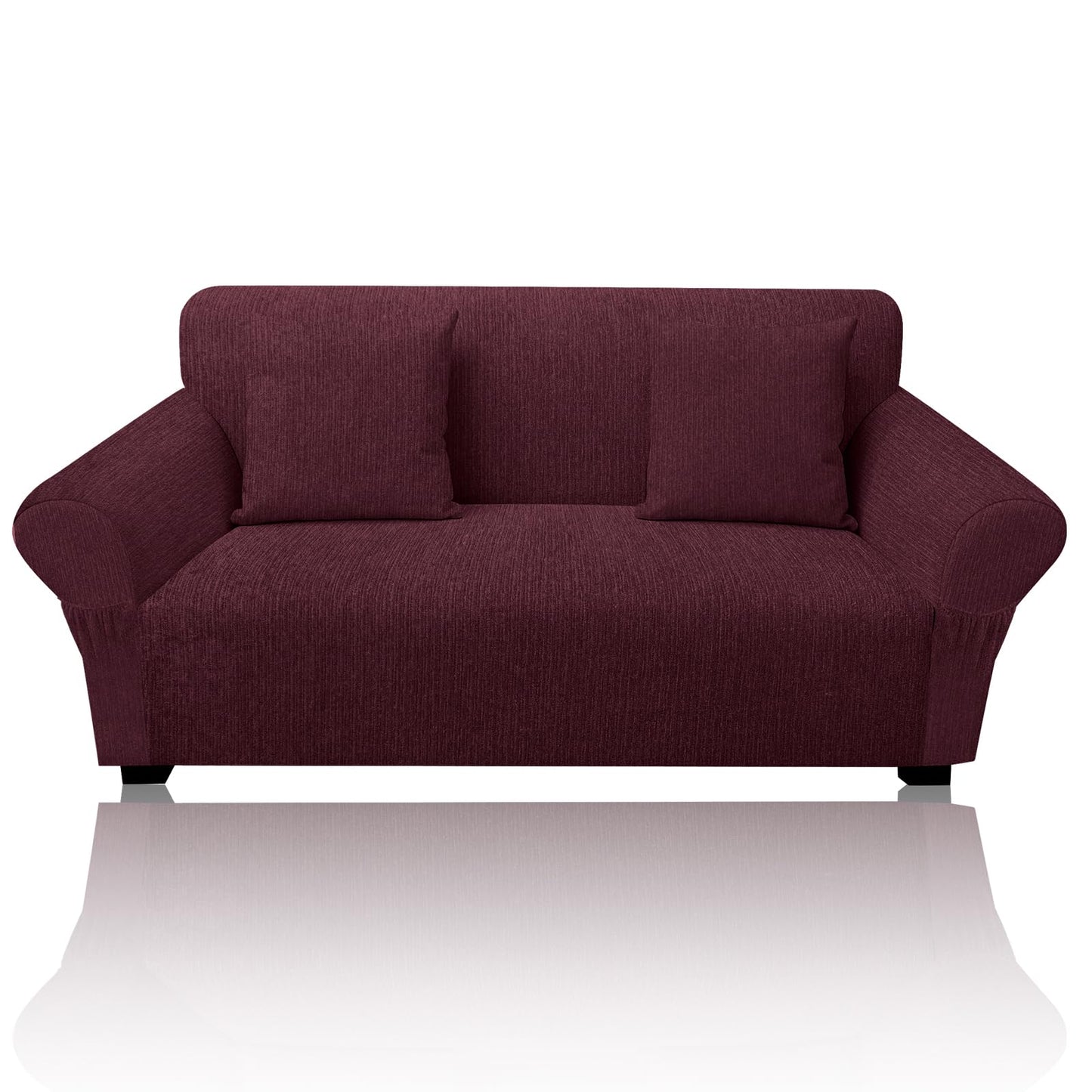 Sofa Slipcover with 2 Pillow Cover for 3 Cushion Couch, Non Slip Furniture Protector with Elastic Bottom, Washable Sofa Cover for Kids, Pets (Sofa, Navy) BST326H