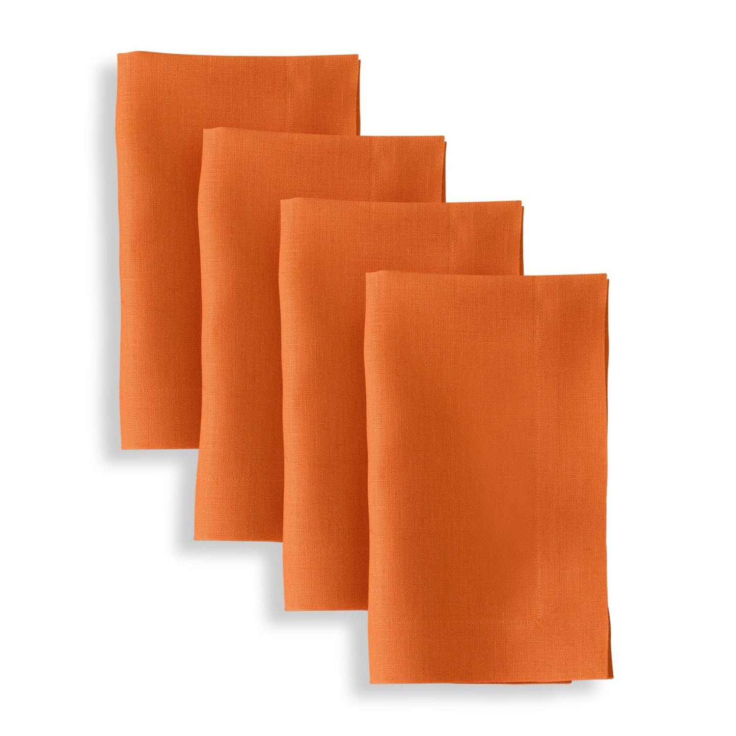 Solino Home 100% Linen Square Placemats White, Fete 14 x 14 in, Set of 4 | Square Table Mats square place settings for daily and festive dining; neatly mitered corners; Pure Linen; OEKO-TEX Certified BST326SOLH