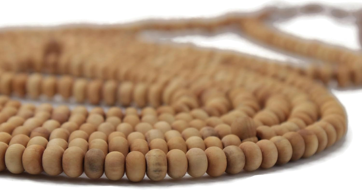 500 Beaded Lemon Wood Tasbih, Genuine Lemon Tree Tasbih, Prayer Beads Misbaha Tesbih Tasbeeh 4.5x6.5 mm BST220