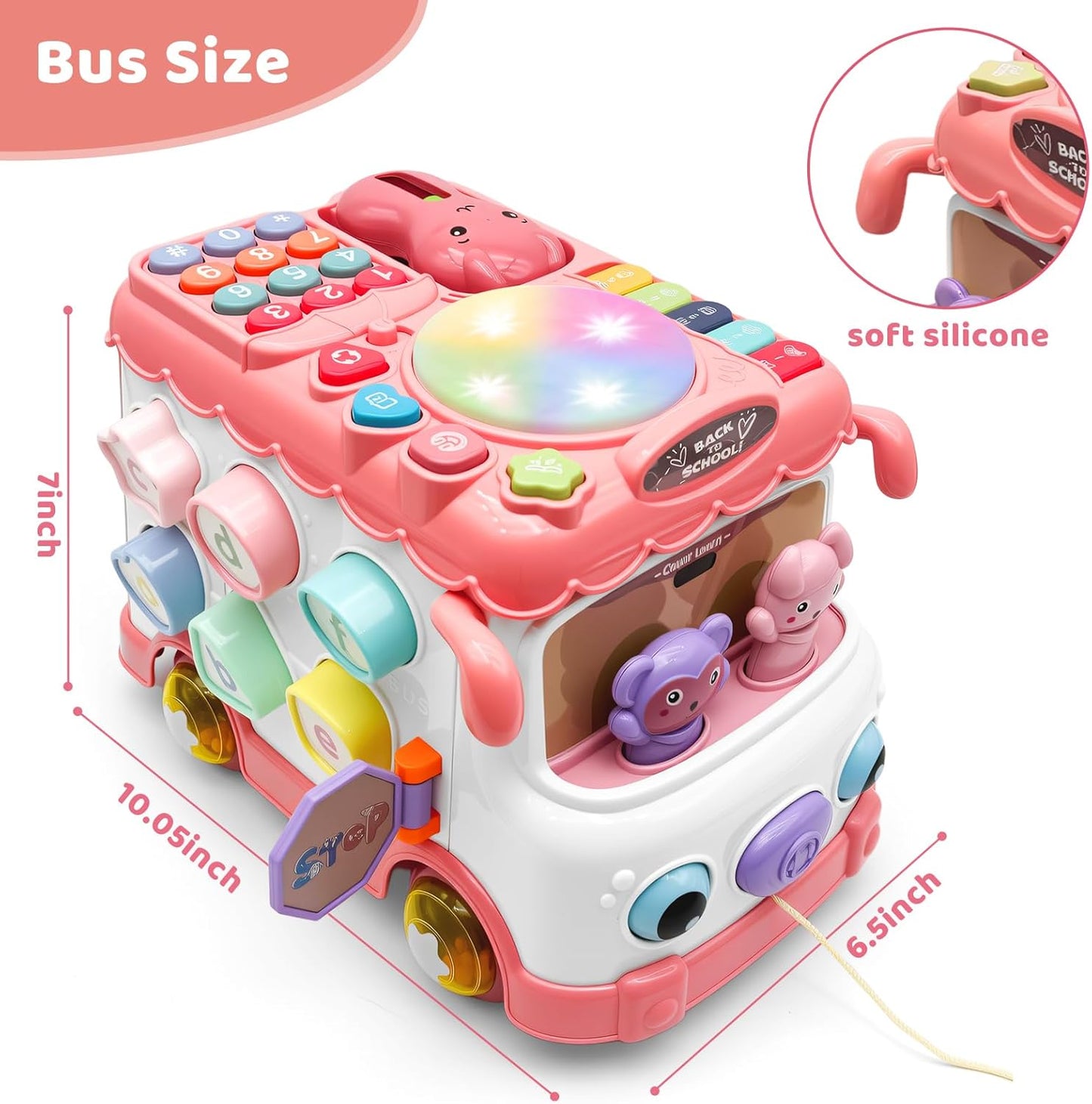 Baby Bus Toy for 1 Year Old Girl Gifts 48